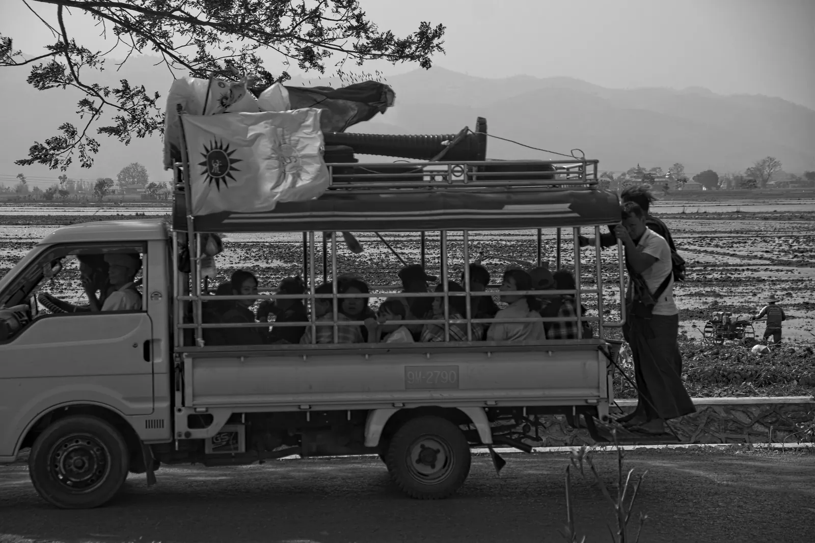 Myanmar, Schwarzweiß-Fotografie von Mietzner