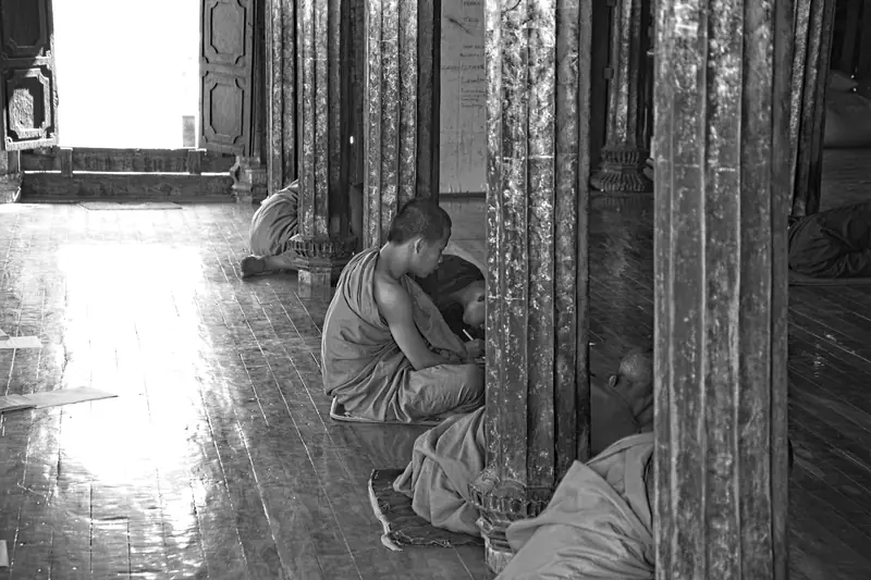 Myanmar, Schwarzweiß-Fotografie von Mietzner